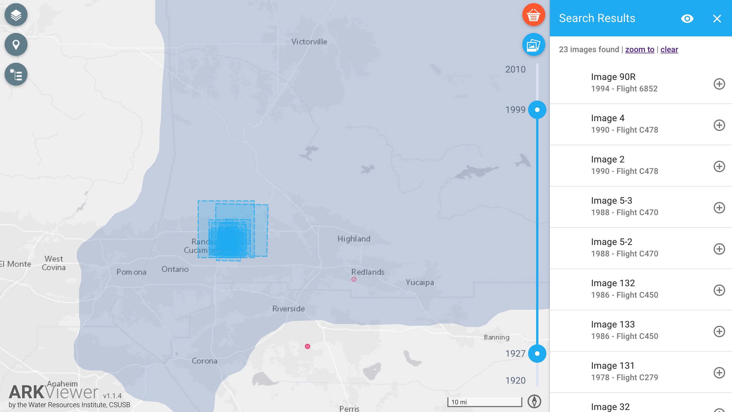 Aerial archive finder